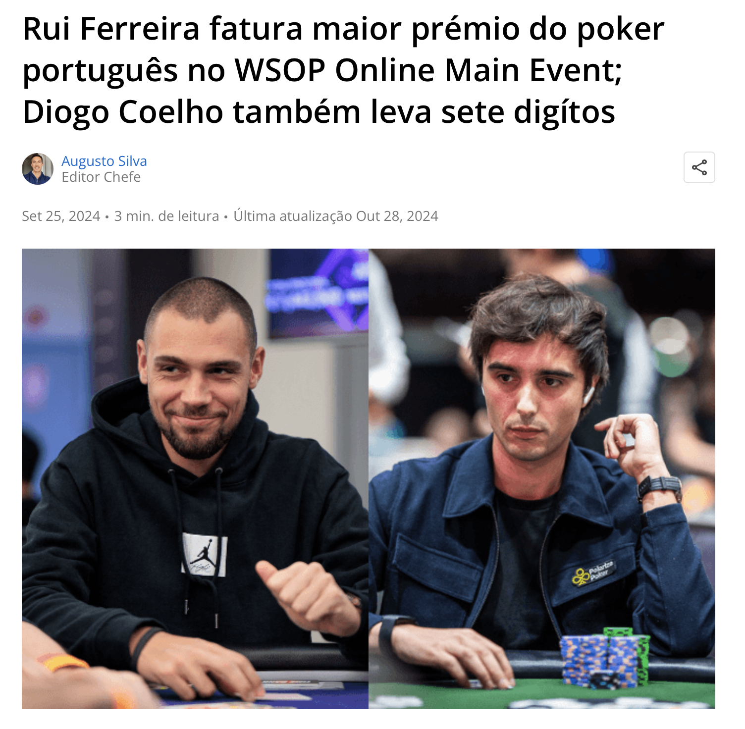 ruins e piranha Diogo Coelho poker premio 2024 portugal polarize